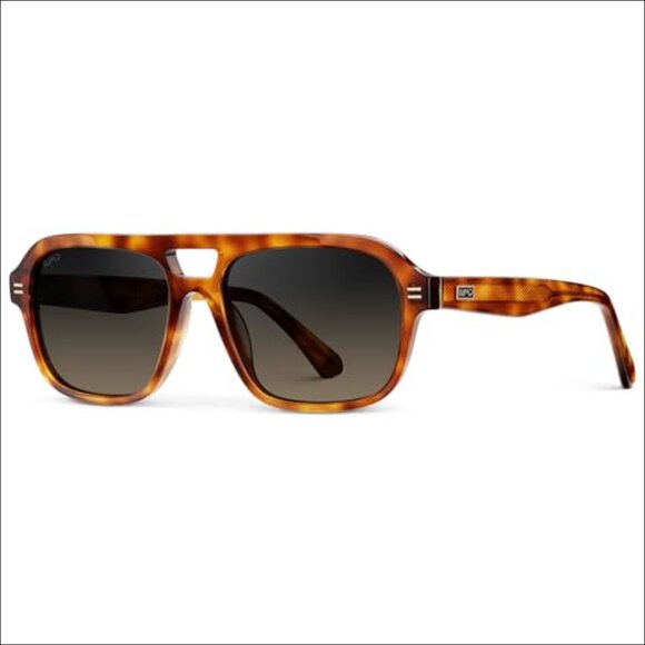 Acetate Frame Polarized Aviator Sunglasses with Double Bridge main image 7